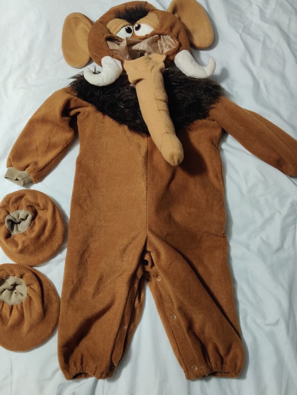 Wolly Mammoth Kids Costume 4T Size Large Halloween Cosplay Animal Toddler W/ Hat